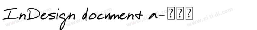 InDesign document a字体转换